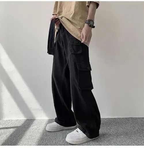 Jean Cargo Baggy Black Pants Size US 32 / EU 48 - 4 Thumbnail