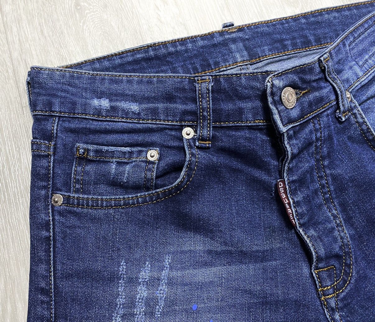 Dsquared2 Women’s Dsquared Washed Torn Distressed Paint Splatter Denim Size 28" / US 6 / IT 42 - 11 Thumbnail