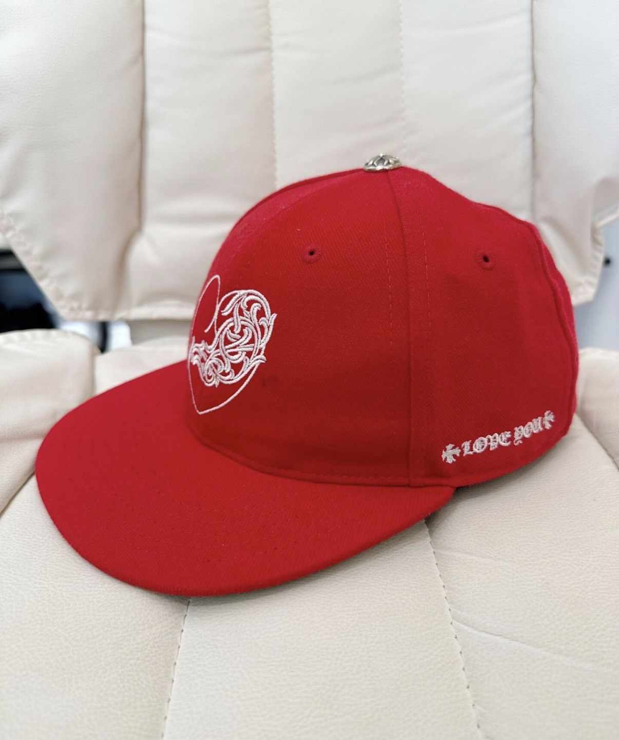 Chrome Hearts Chrome Hearts Red Vine Heart Embroidery Trucker Cap Size ONE SIZE - 3 Thumbnail