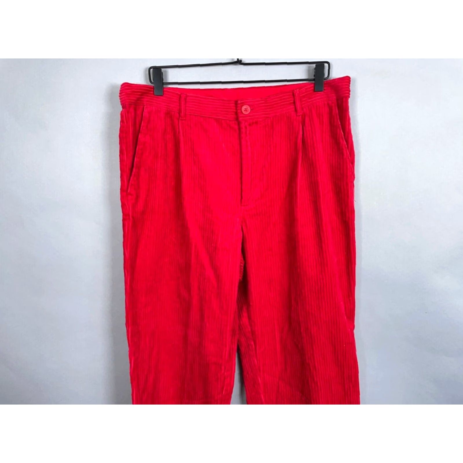 Rowing Blazers VINTAGE Rowing Blazers x Target Corduroy Pants Men 36 x 29 Red Wide Wale Pleated Size 36R - 3 Thumbnail