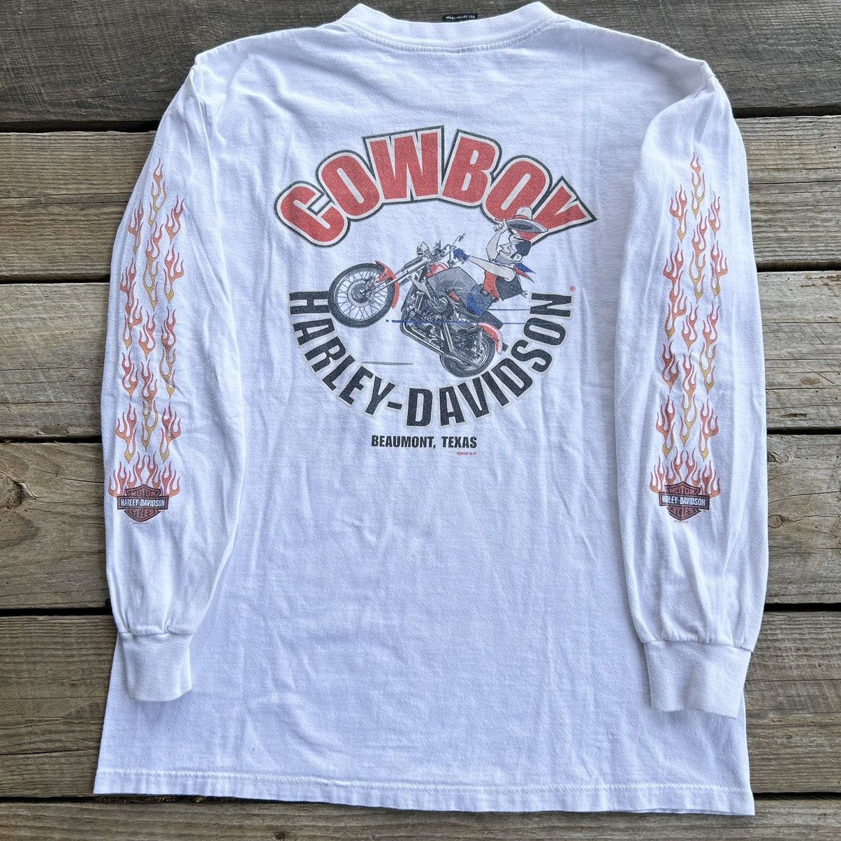 Harley Davidson Vintage 2000 Harley Davidson Flames Long Sleeve T Shirt Size US L / EU 52-54 / 3 - 2 Thumbnail