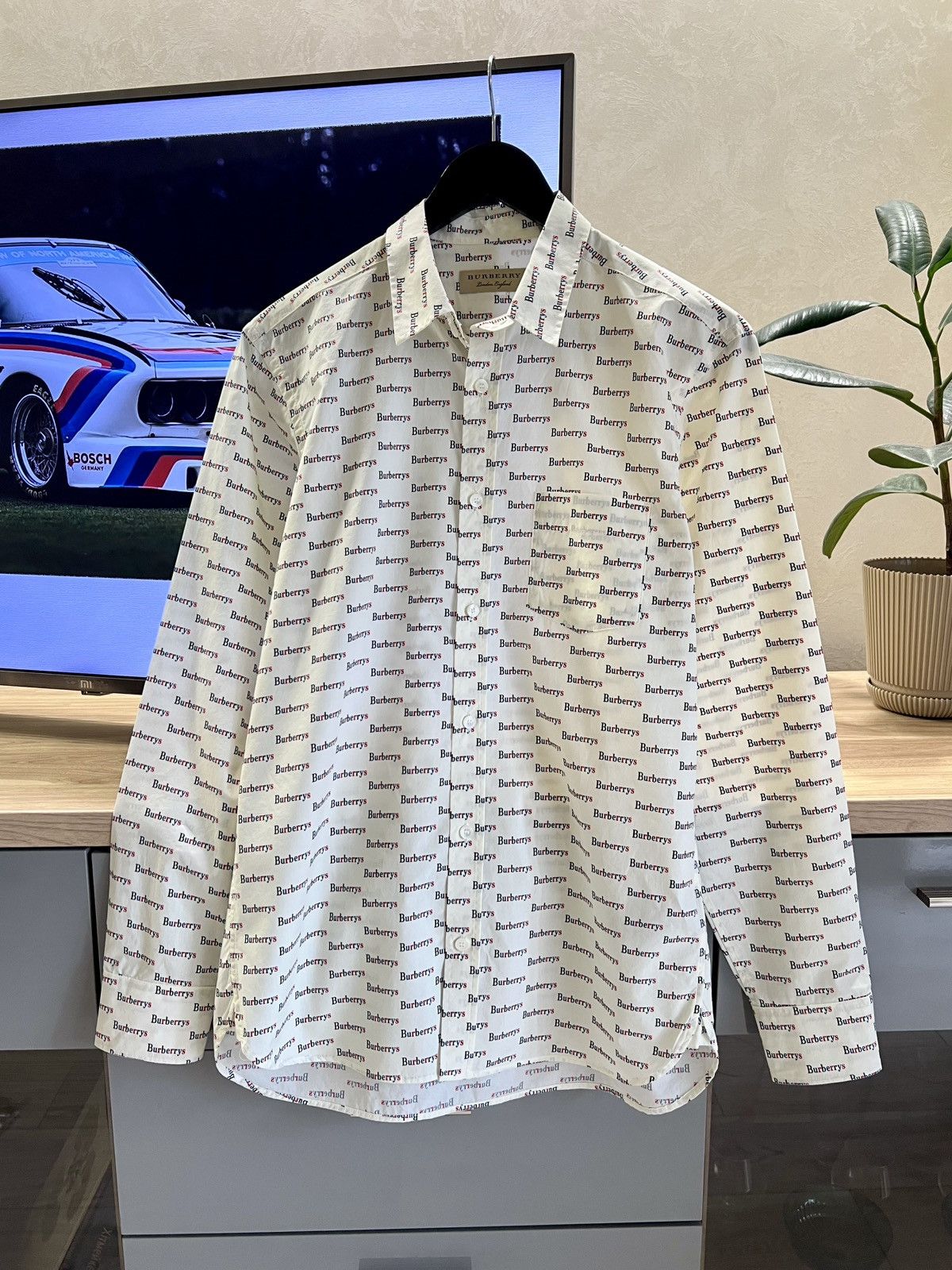 Burberry Burberry London Monogram Burberrys Logo Button Up Shirt Size US S / EU 44-46 / 1 - 2 Thumbnail