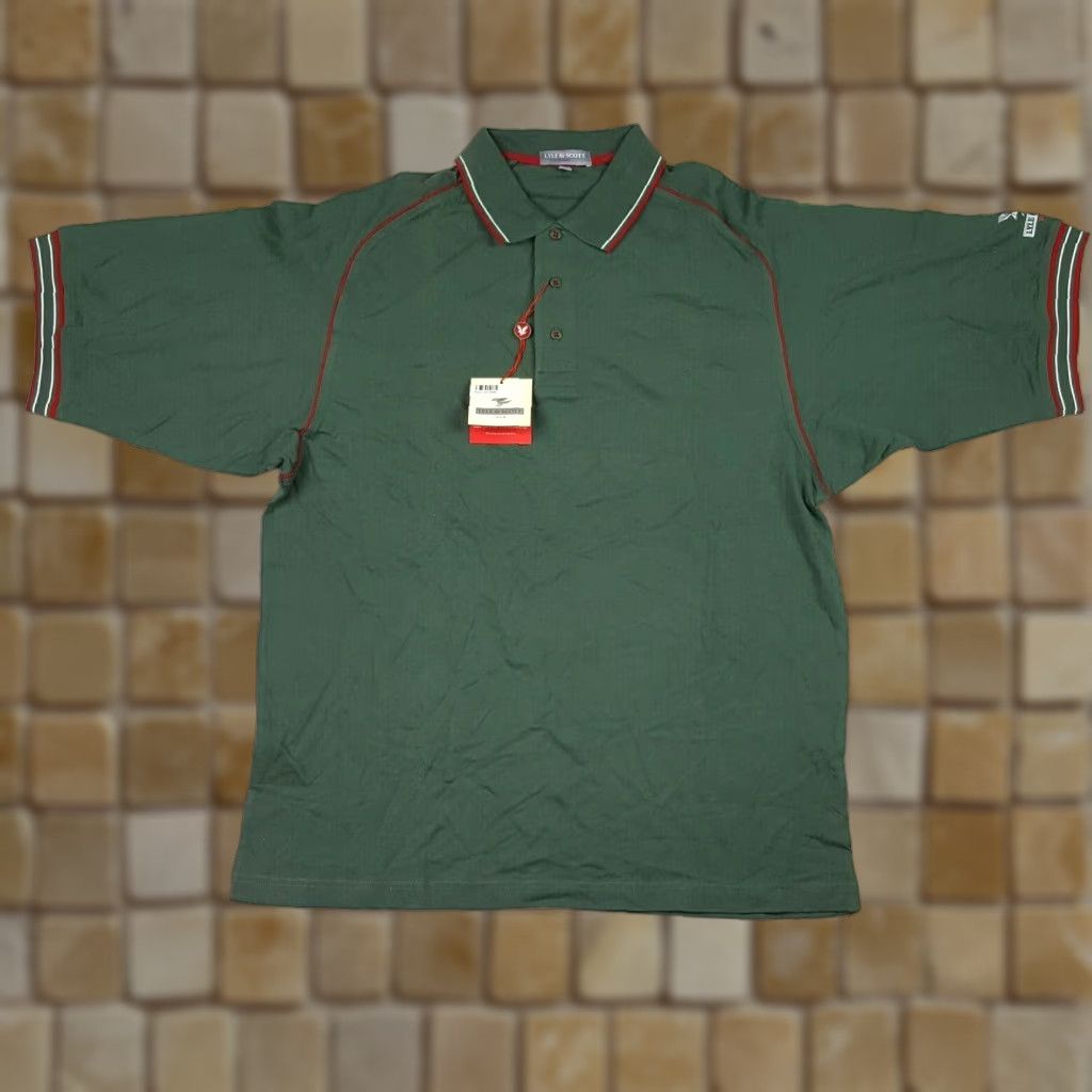 Lyle & Scott VINTAGE Lyle & Scott Golf Polo Shirt Forest Green Size L Men Regular Short Sleeve Collared Button - Knit Cotton All Seasons Logo Embroidered Size US L / EU 52-54 / 3 - 1 Thumbnail