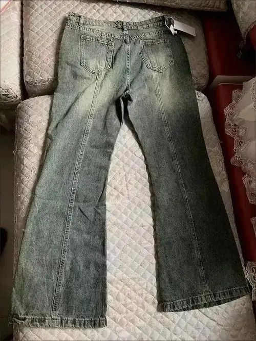 Designer washed jeans with print and flares Size US 30 / EU 46 - 4 Thumbnail