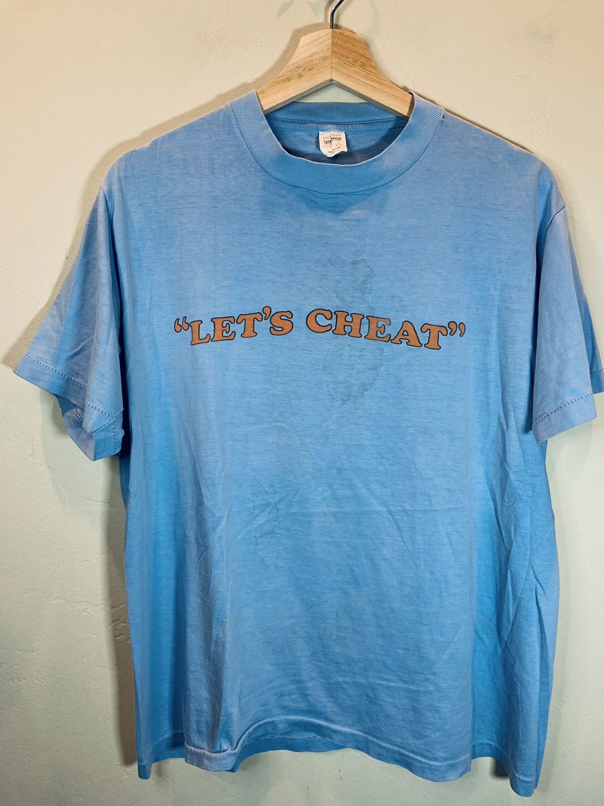 Vintage RARE Vintage 70s NOS Let’s Cheat Nitrous Oxide Systems Shirt Size US L / EU 52-54 / 3 - 1 Thumbnail