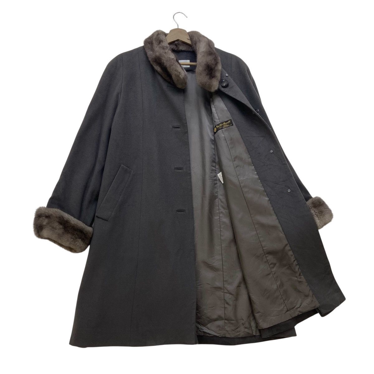 Other Altima Loro Piana Wool Cashmere + Mink Fur Long Coat Size M / US 6-8 / IT 42-44 - 3 Thumbnail