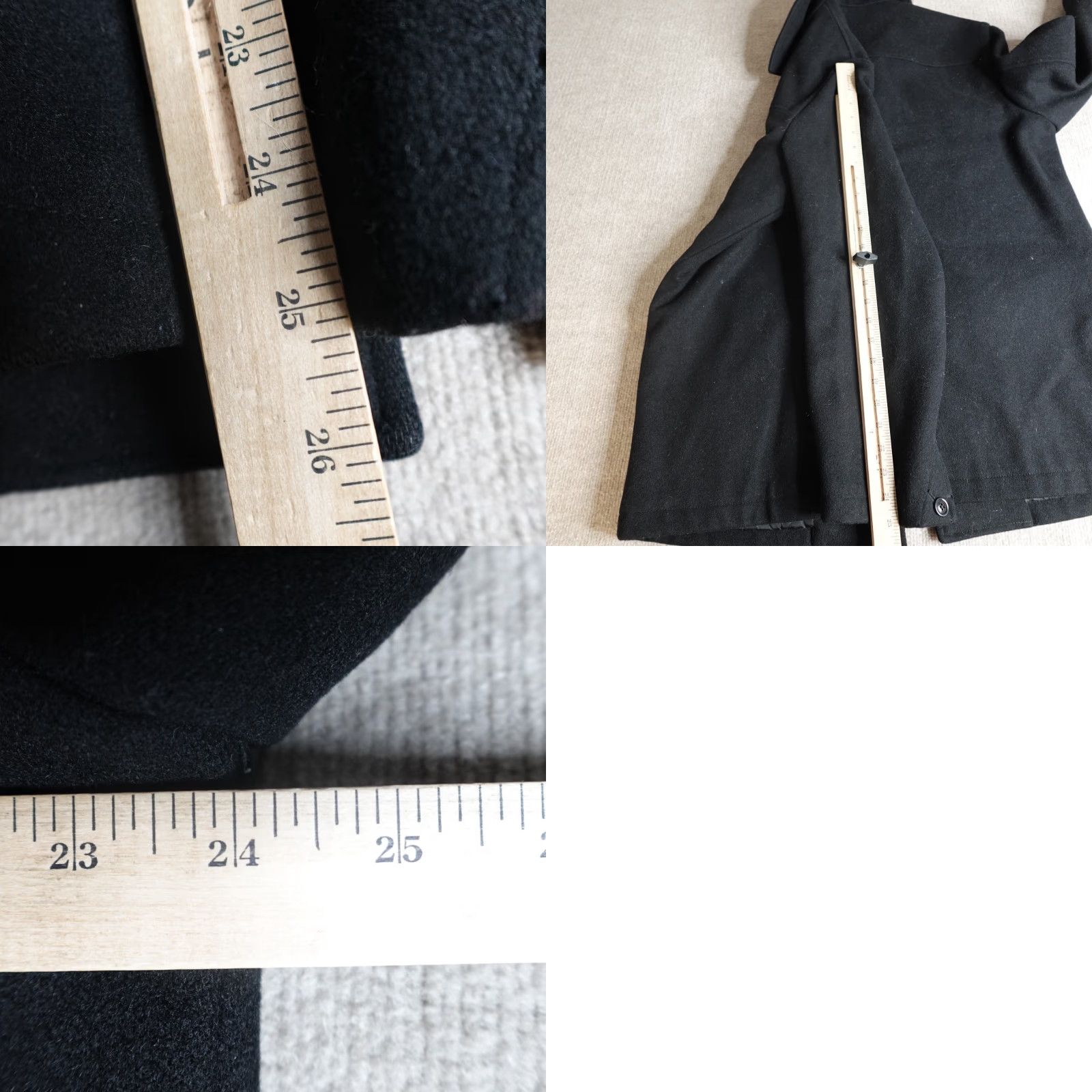 J.Crew J.Crew Mens Coat Large Black University Jacket Stadium Cloth Pea Coat Wool Polyester Button Jacket Mens L Gray Pattern Solid Vintage N/A Size US L / EU 52-54 / 3 - 8 Thumbnail