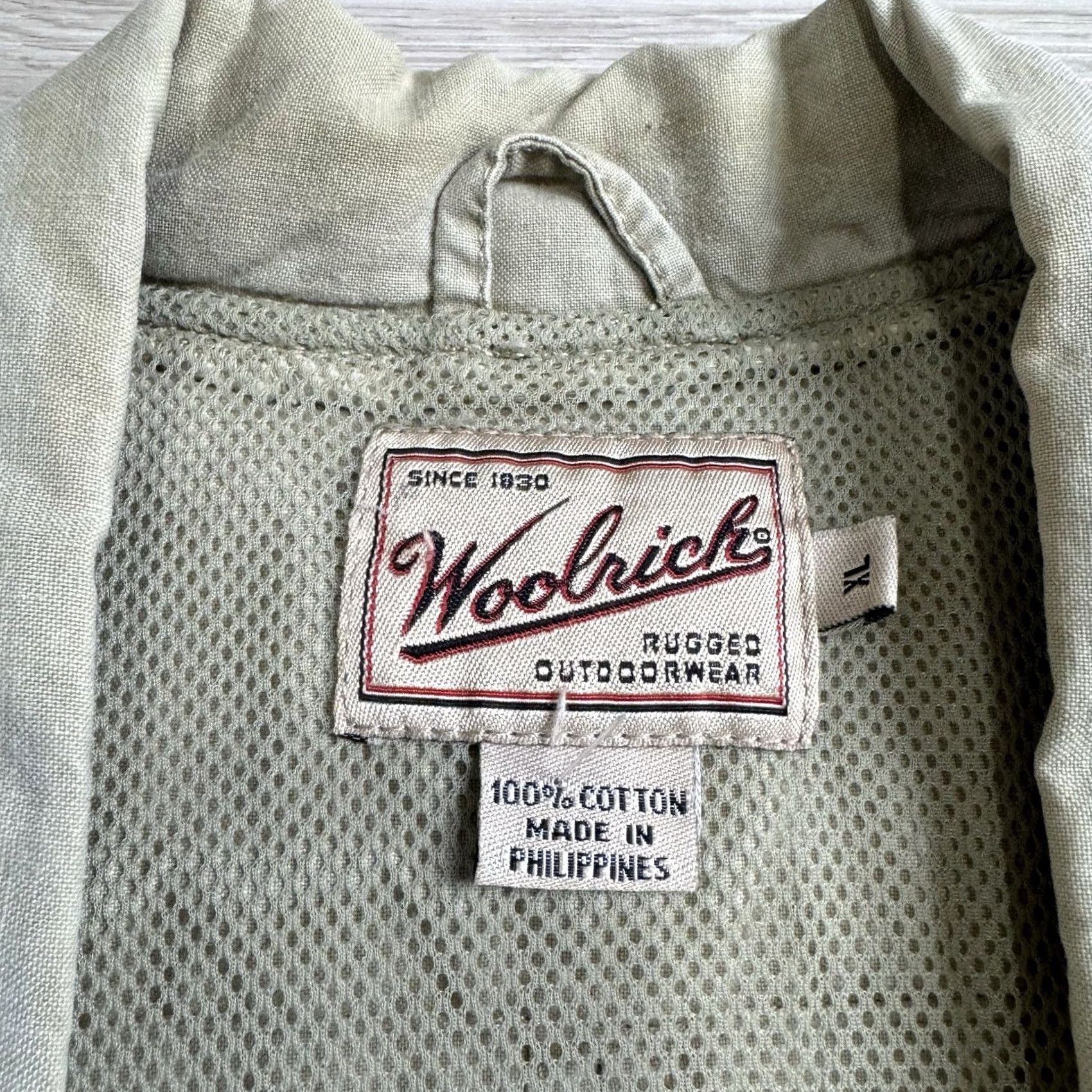 Vintage VINTAGE Woolrich Vest Mens XL 90s Pockets Anorak Full Zip Cotton Lining Tan Utility Trail Fisherman Cargo Size US XL / EU 56 / 4 - 5 Thumbnail