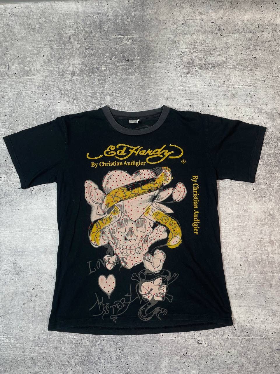 Ed Hardy Vintage Ed Hardy Christian Audigier Big Logo Tee T-Shirt Y2K Size US L / EU 52-54 / 3 - 1 Thumbnail