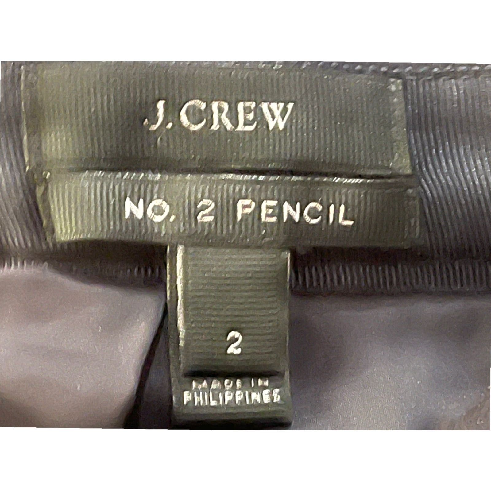 J.Crew J.CREW Women's Gray Navy Wool Pencil Skirt Knee Length Sz 2 Classic Career Size 26" / US 2 / IT 38 - 5 Thumbnail