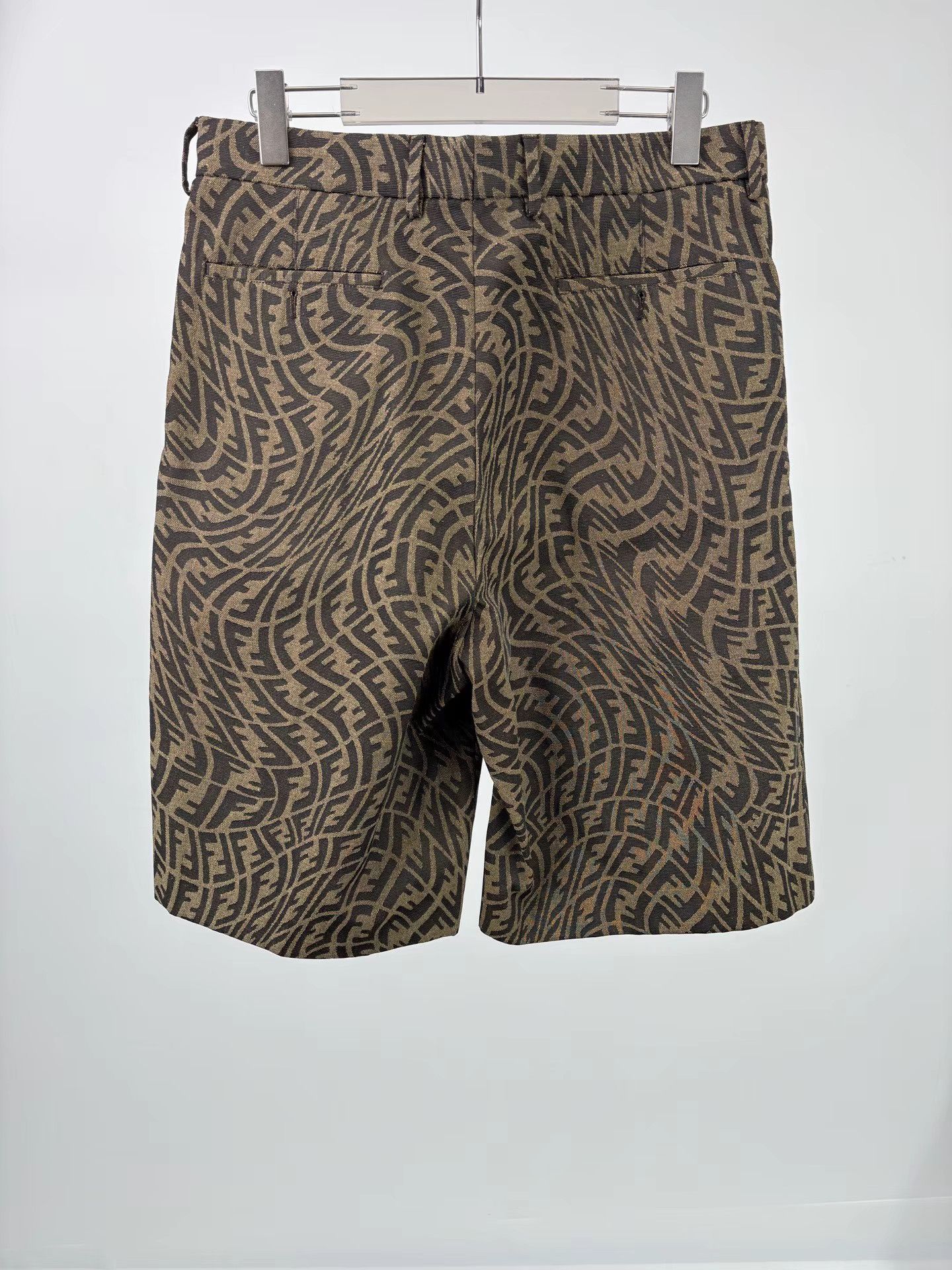 Fendi FENDI Brown FF Logo Monogram Shorts Size US 34 / EU 50 - 2 Thumbnail