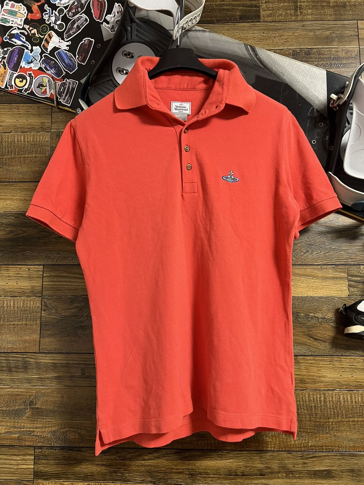 Vivienne Westwood VIVIENNE WESTWOOD Short Sleeve Polo Shirt Logo Orb Size US M / EU 48-50 / 2 - 2 Thumbnail