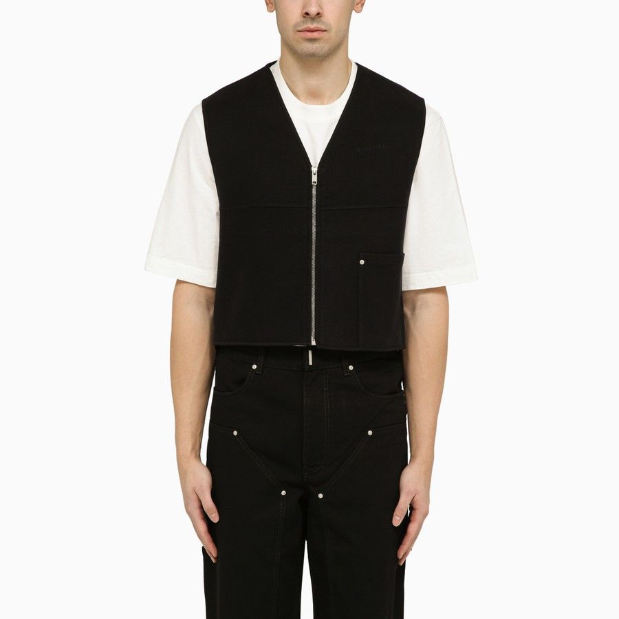 image of Givenchy O1D2Blof0424 Waistcoat In Black, Men's (Size Medium)