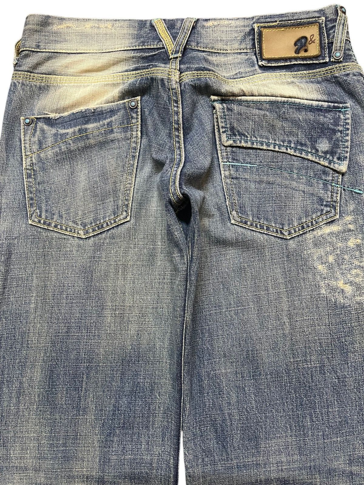 Evisu Vintage Japanese Brand Faded Stone Wash Distress Baggy Jeans Size US 29 - 5 Thumbnail