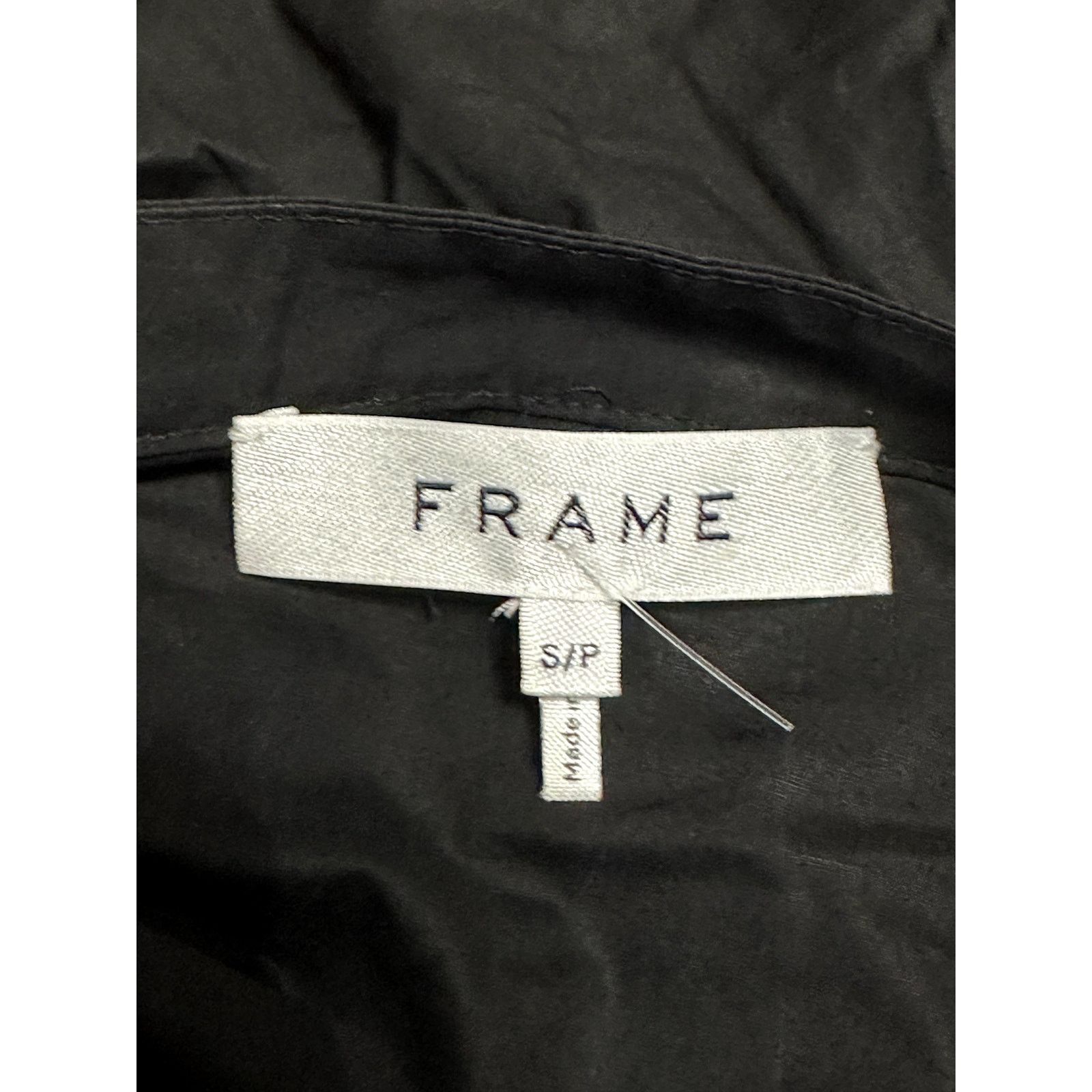 Frame Frame Mini Dress Mock Collar Button Pleated Black S NWOT Size S / US 4 / IT 40 - 8 Thumbnail