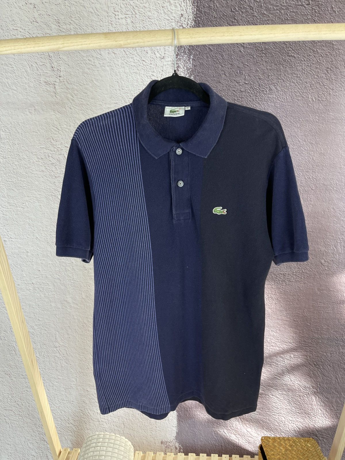 Lacoste vintage colour block polo tee shirt