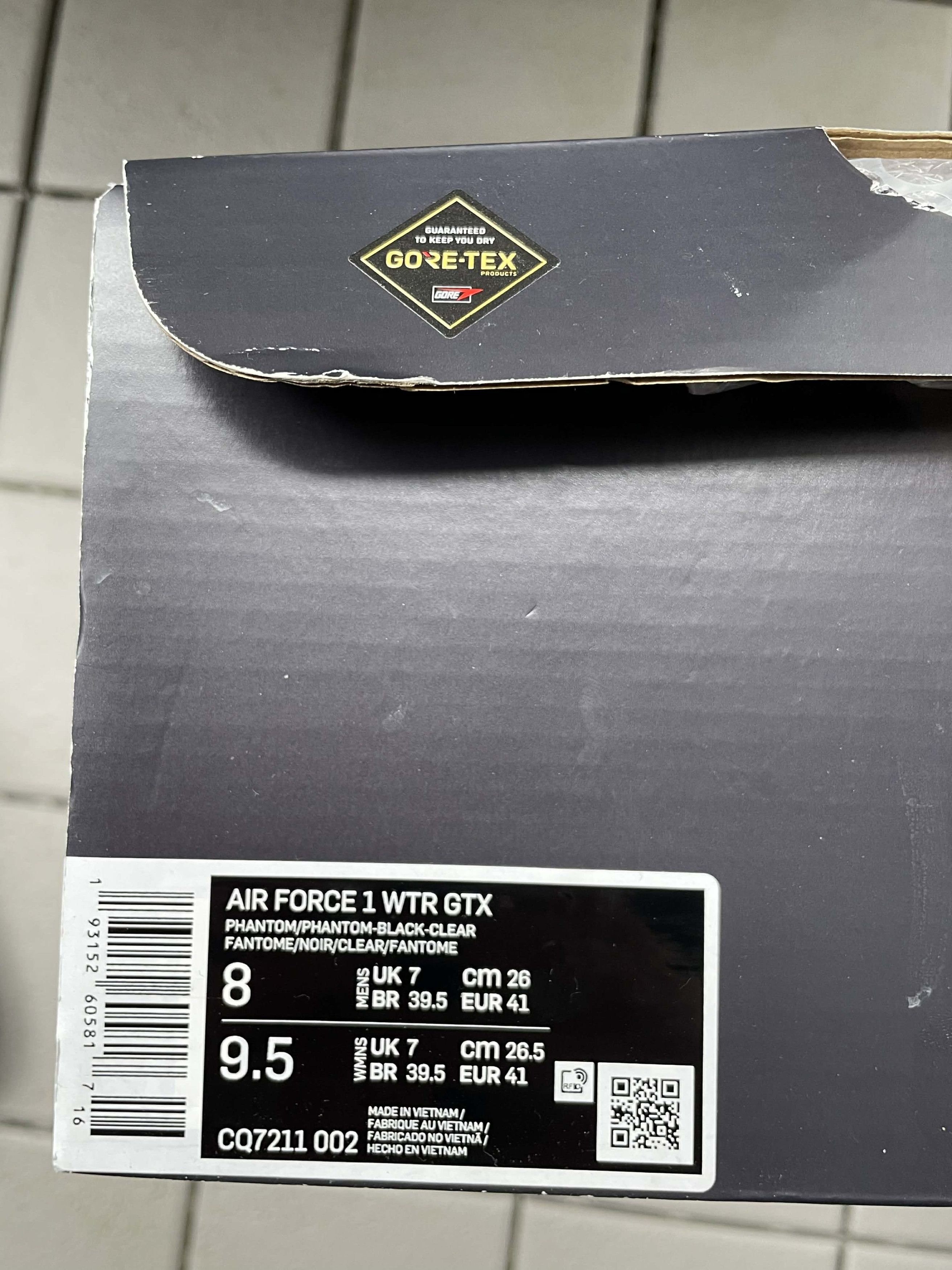 Nike Nike Air Force 1 WTR GTX Phantom US 8 EU 41 Size US 8 / EU 41 - 4 Thumbnail