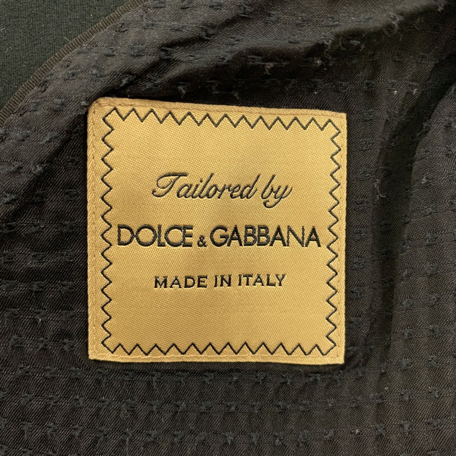 Dolce & Gabbana Size 40 Black Cotton Blend Notch Lapel Sport Coat Size 40R - 7 Thumbnail