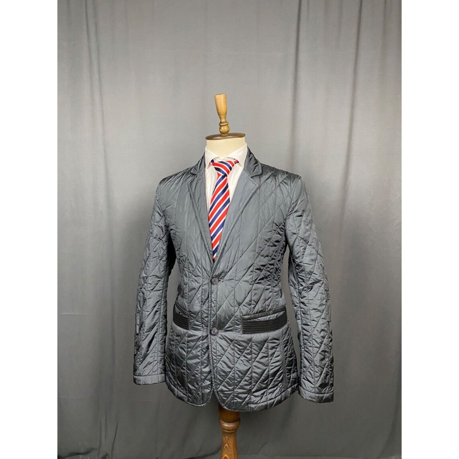 Versace MINT! Versace Collection Men's Dark Gray Quilted Sportcoat J Size US M / EU 48-50 / 2 - 4 Thumbnail