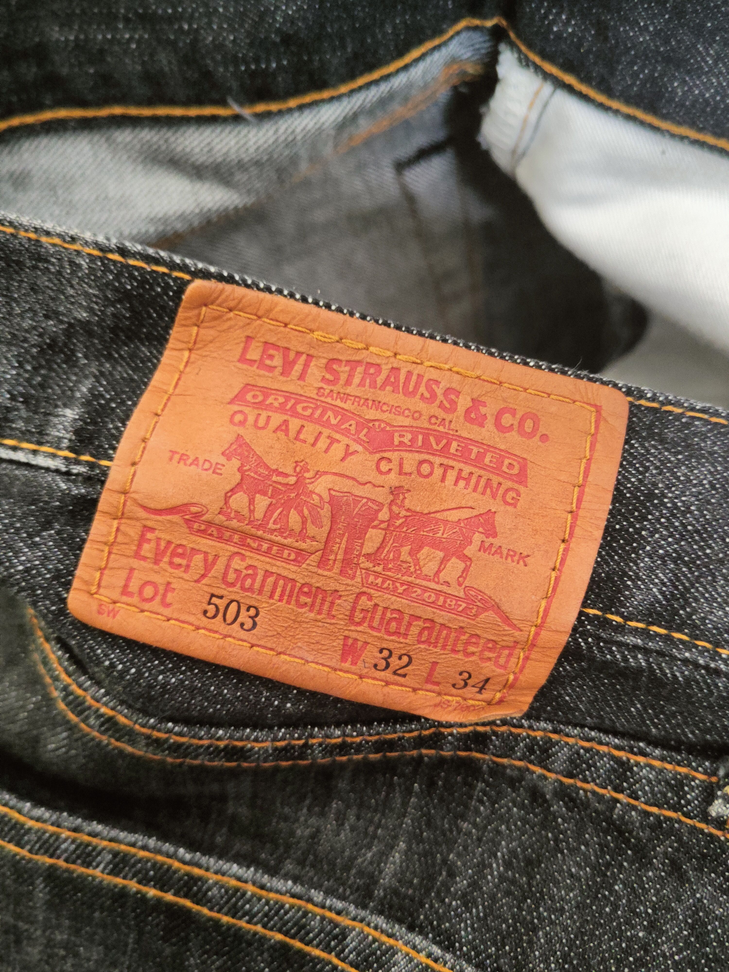Levi's 503 Levi's Black Distressed Ripped Jeans #S2810 Size US 32 / EU 48 - 14 Thumbnail