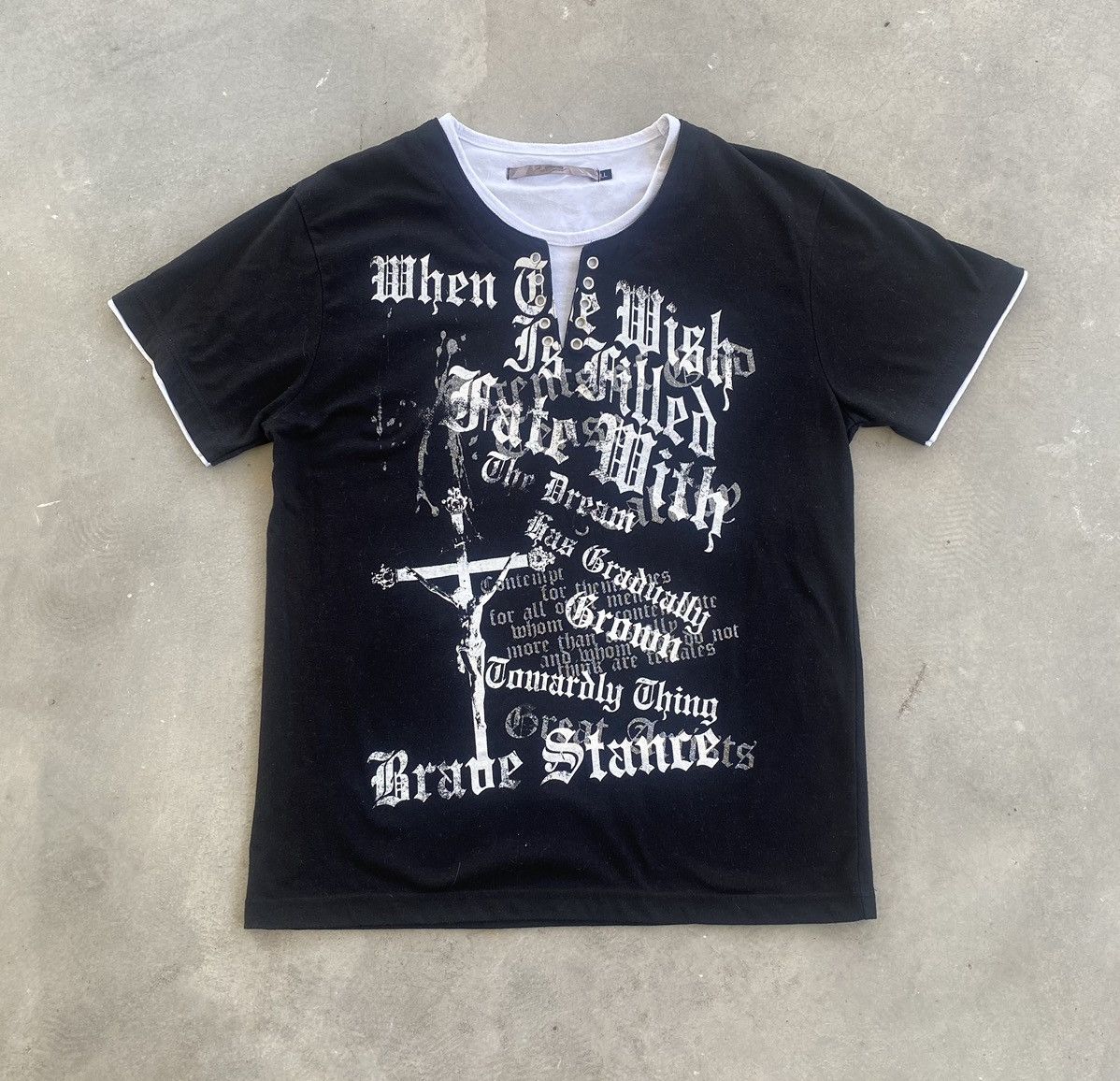 Black Label × Le Grande Bleu (L.G.B.) BLACK LABEL DOUBLE LAYER JESUS TEE Size US L / EU 52-54 / 3 - 1 Thumbnail
