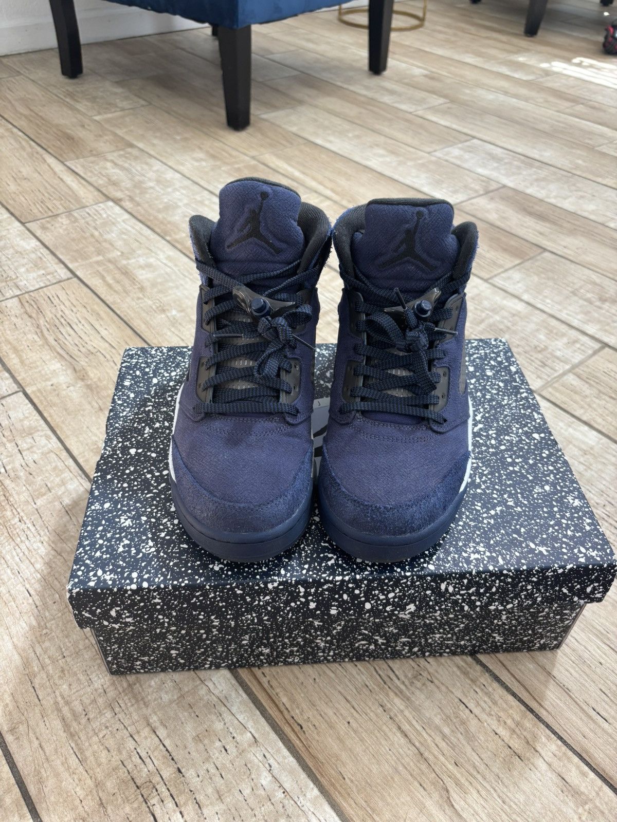 Jordan Brand Sz 9M - Air Jordan 5 Retro SE 'Midnight Navy' Georgetown Size US 9 / EU 42 - 3 Thumbnail
