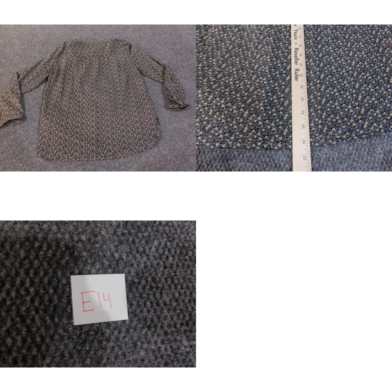 Ann Taylor Loft Top Button-Up Cotton Floral Long Sleeve Womens M Black Size M / US 6-8 / IT 42-44 - 8 Thumbnail