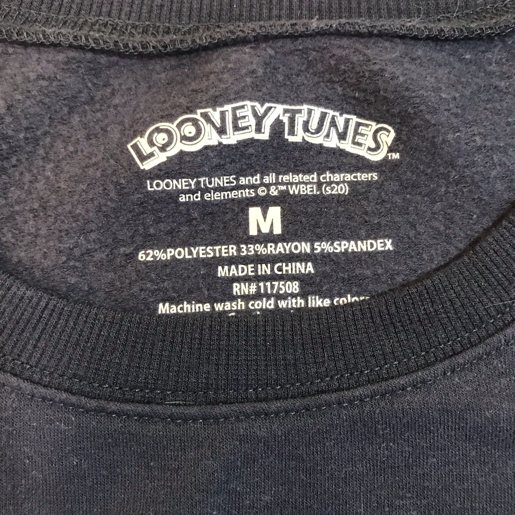 Vintage Looney Tunes Women's Crewneck Long Sleeve T Shirt M Gray White Logo 90s Casual Logo Shirt Womens Size M / US 6-8 / IT 42-44 - 3 Thumbnail