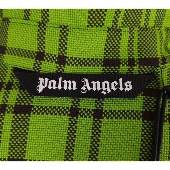 Palm Angels Palm Angels Logo Overshirt 44 XS Mens Green & White Plaid C Size US XS / EU 42 / 0 - 9 Thumbnail