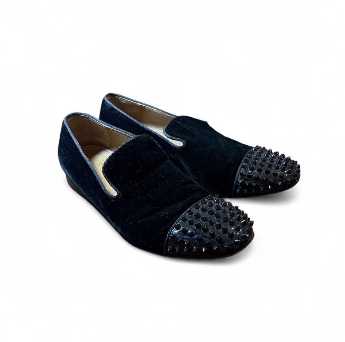 Christian Louboutin Christian Louboutin Men’s Spooky Flat Velvet Spiked Loafer Size US 10.5 / EU 43-44 - 6 Thumbnail