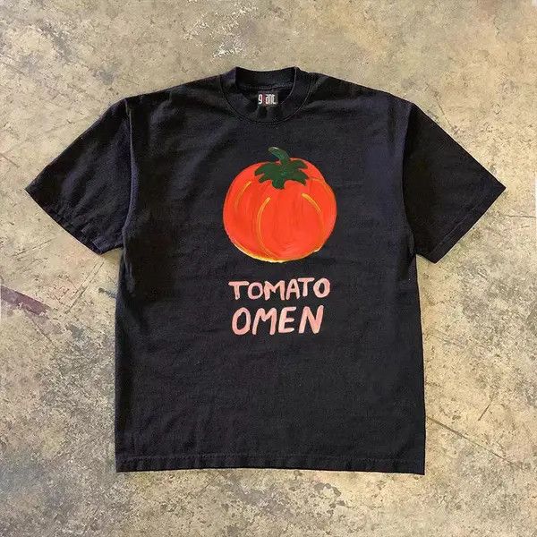 Japanese Brand VIBE Black casual retro tomato print t-shirt Size US M / EU 48-50 / 2 - 7 Thumbnail