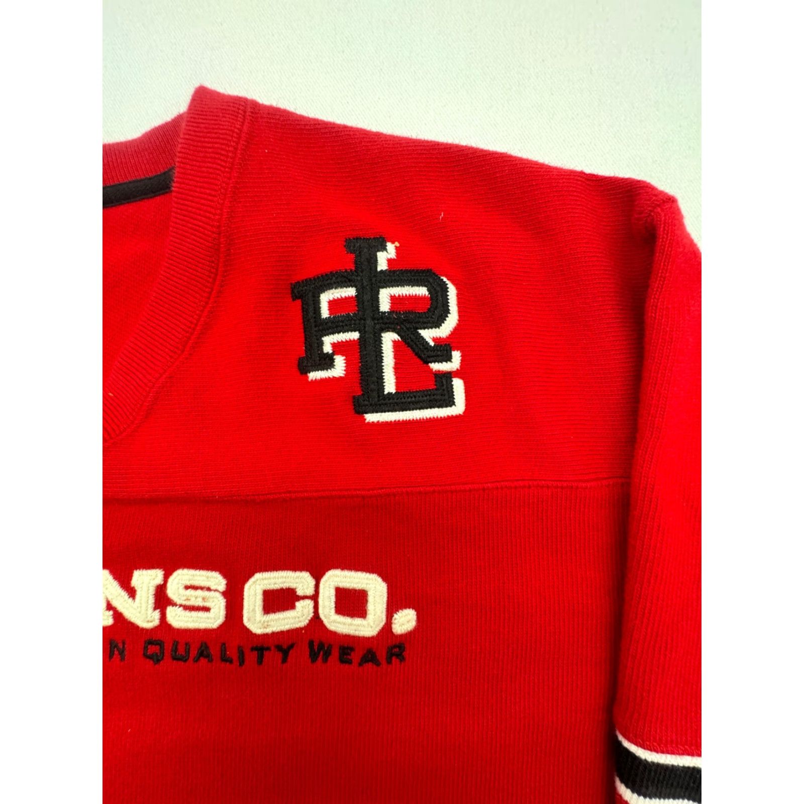 Polo Ralph Lauren VINTAGE Polo Jeans Co. Embroidered Spell Out Red V-Neck Sweater Mens XL Polo Ralph Lauren Shirt Mens XL Red Embroidered 2226 90s Size US XL / EU 56 / 4 - 3 Thumbnail