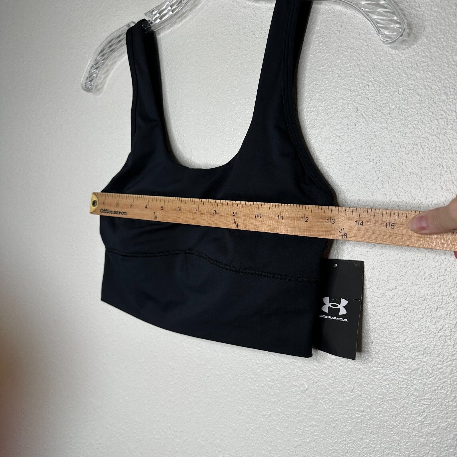 Under Armour NWT Under Armour Black Meridian Fitted Crop Tank Sports Bra Size S / US 4 / IT 40 - 12 Thumbnail