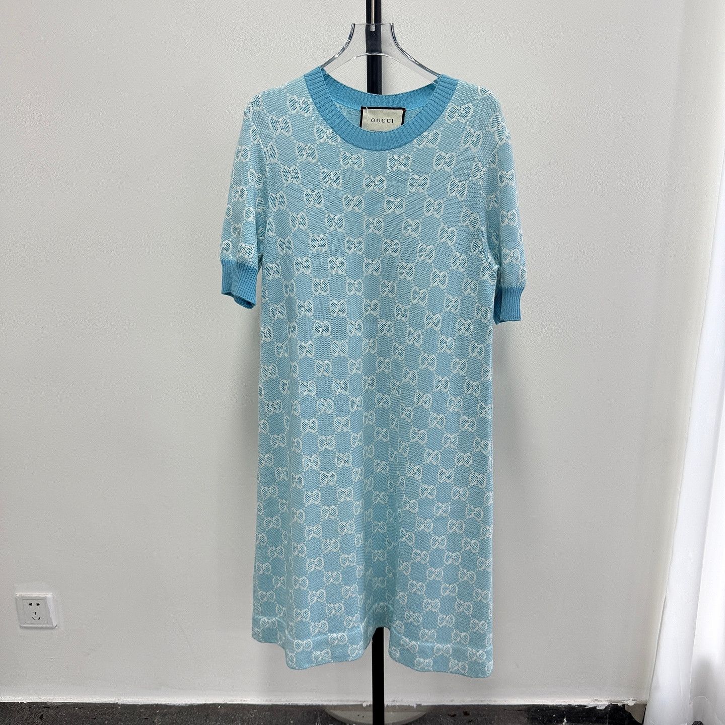 Gucci Gucci GG Monogram Knit Mini Dress Size L Size L / US 10 / IT 46 - 1 Thumbnail