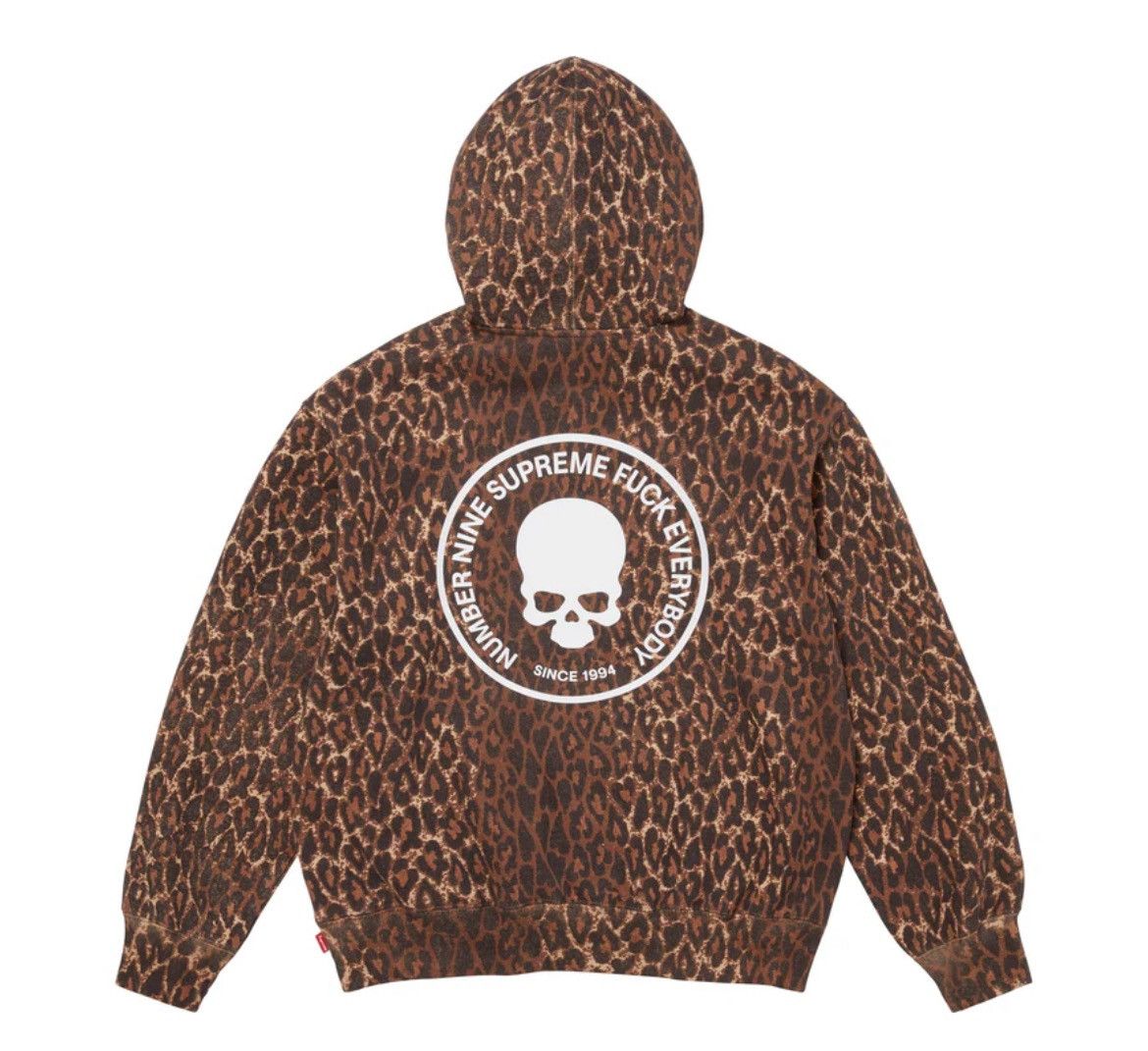 Number (N)ine × Supreme Supreme Number Nine Skull Hoodie Leopard FW25 Size US L / EU 52-54 / 3 - 2 Thumbnail