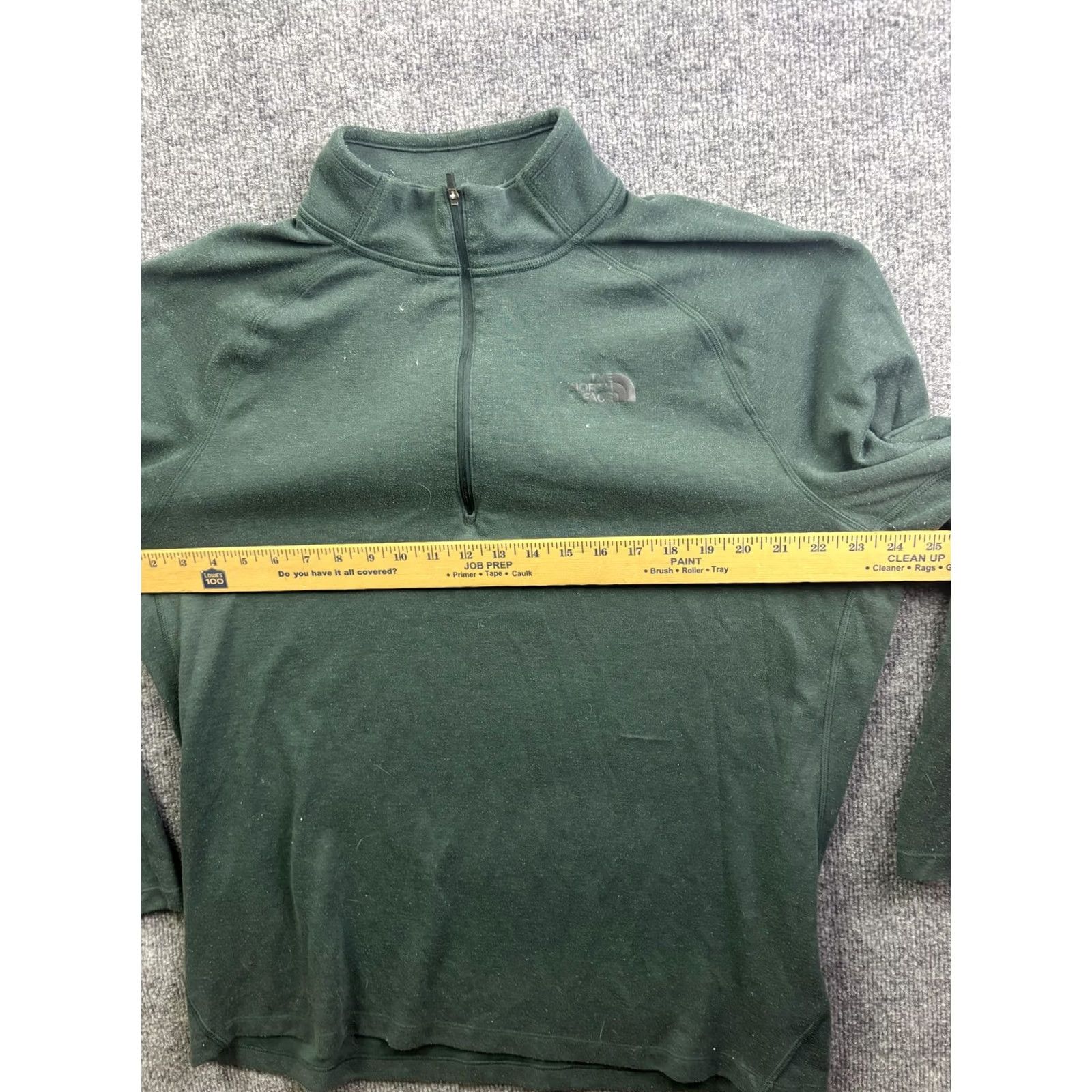The North Face VINTAGE: The North Face FlashDry Pullover Mens XL Green 1/4 Zip Long Sleeve Hiking Top Size US XL / EU 56 / 4 - 3 Thumbnail