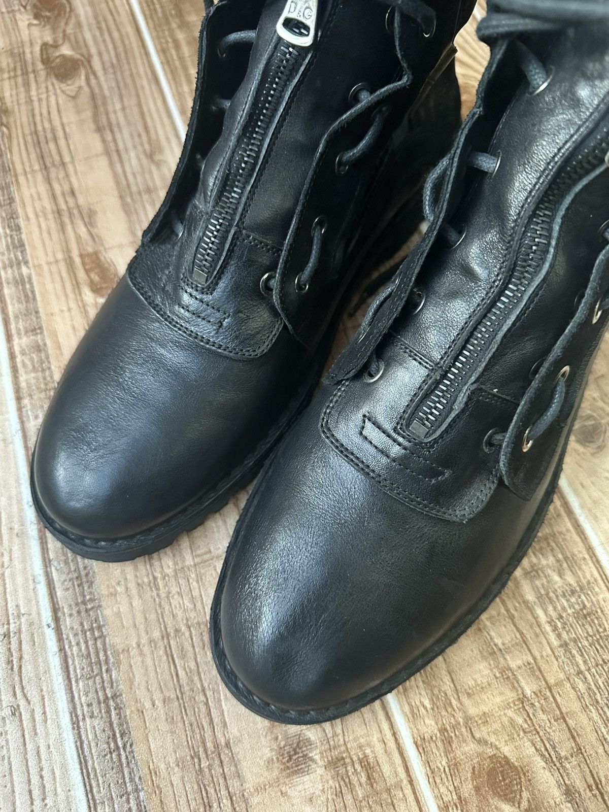 Dolce & Gabbana 00’s Dolce & Gabbana Black Hybrid Zip Boots Size US 9 / EU 42 - 6 Thumbnail