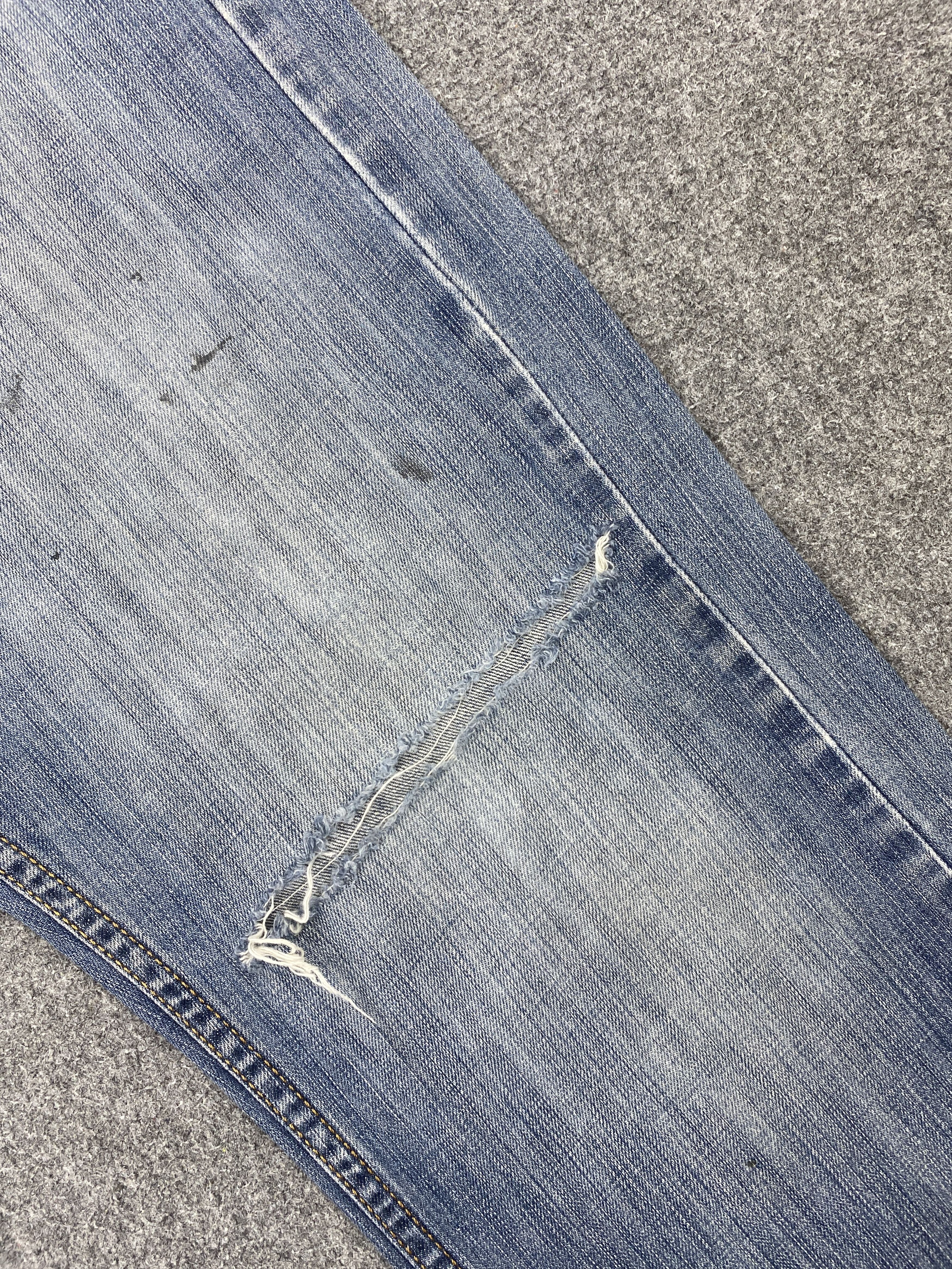 Levi's × Vintage Distressed Vintage Levi's 527 Faded Blue Bootcut Jeans Size US 35 - 8 Thumbnail