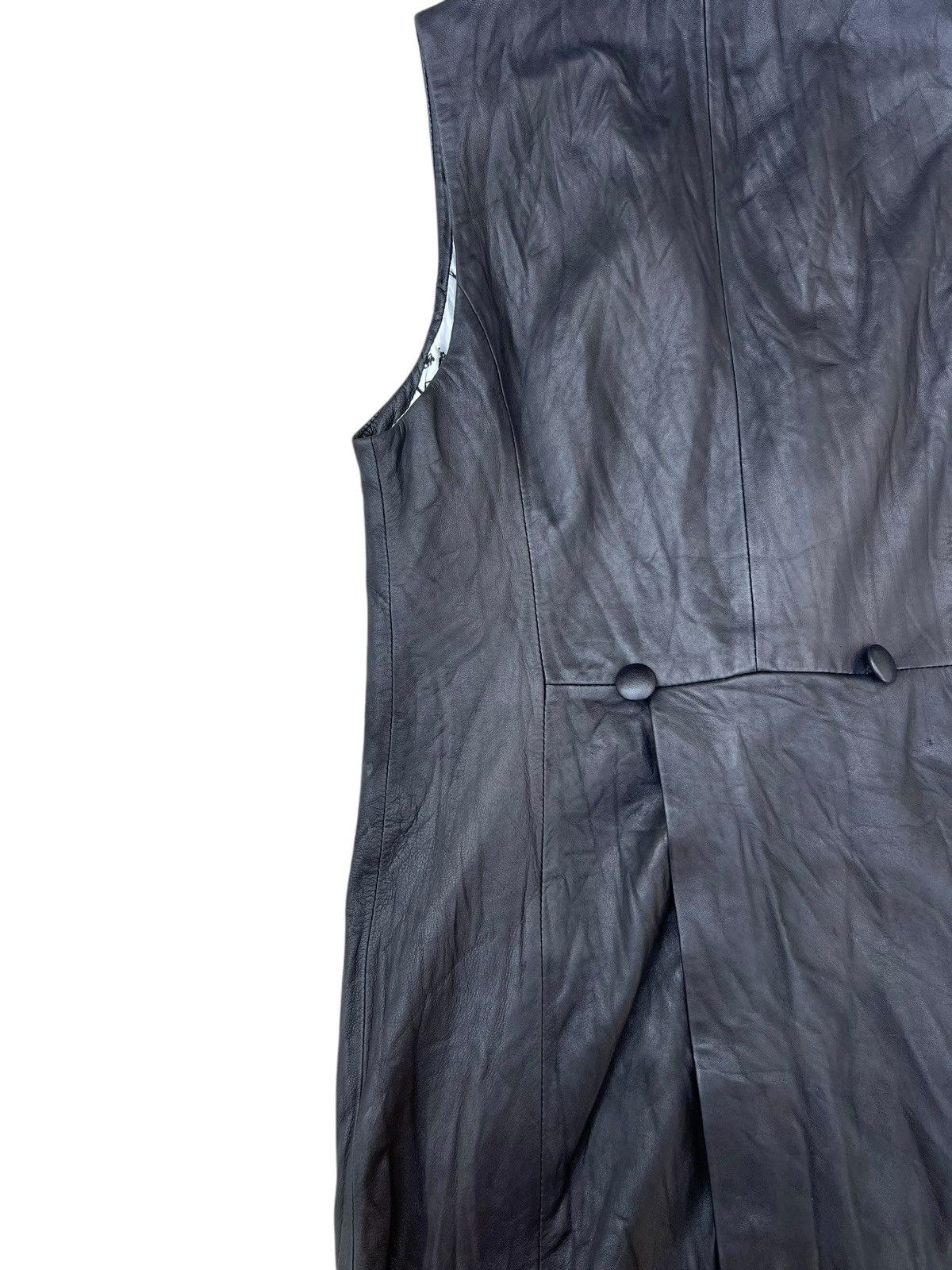 Bajra × Vintage Vintage Bajra Japan Patina Sheepskin Leather Long Vest Size US XS / EU 42 / 0 - 19 Thumbnail