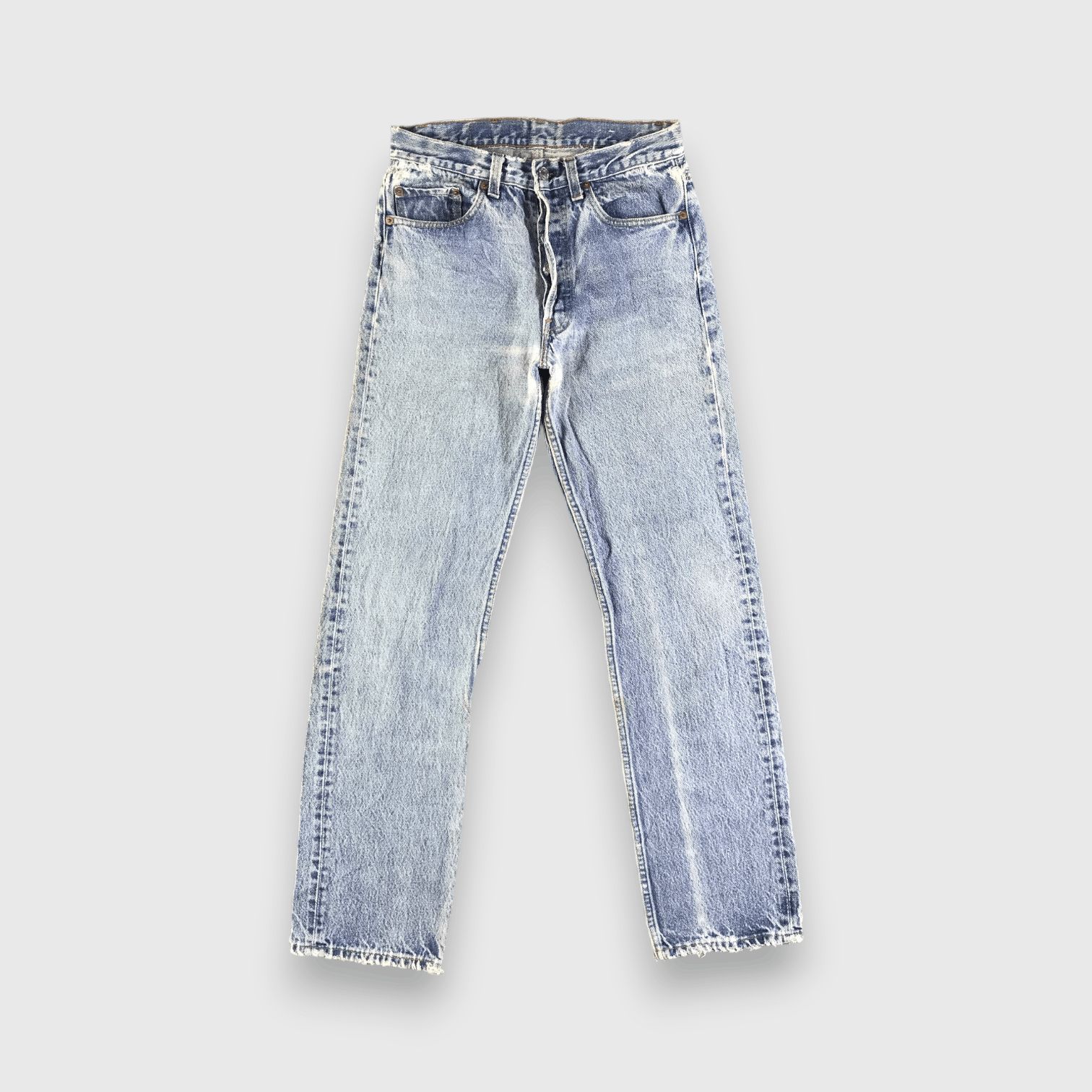 Levi's 90s Vintage Blue Wash Levis 501 Jeans-J3606 Size US 28 / EU 44 - 1 Thumbnail