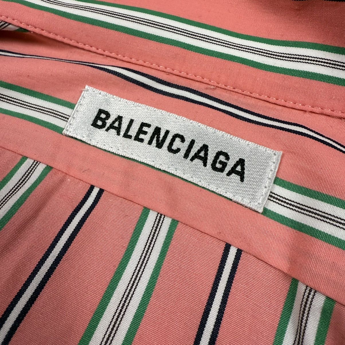 Balenciaga Balenciaga Striped Button Up Shirt Size US L / EU 52-54 / 3 - 5 Thumbnail