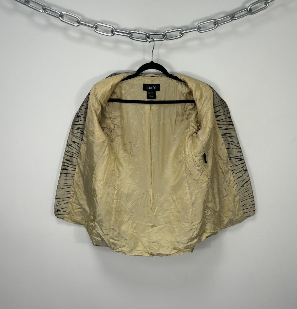 Escada Vintage Laurel By Escada Gold Avant Garde Silk Blazer Jacket Size S / US 4 / IT 40 - 3 Thumbnail