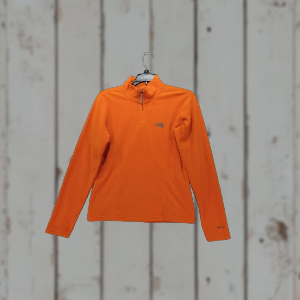 The North Face The North Face Women's Small 1/4 Zip Orange Fleece Pullover Jacket Size S / US 4 / IT 40 - 1 Thumbnail