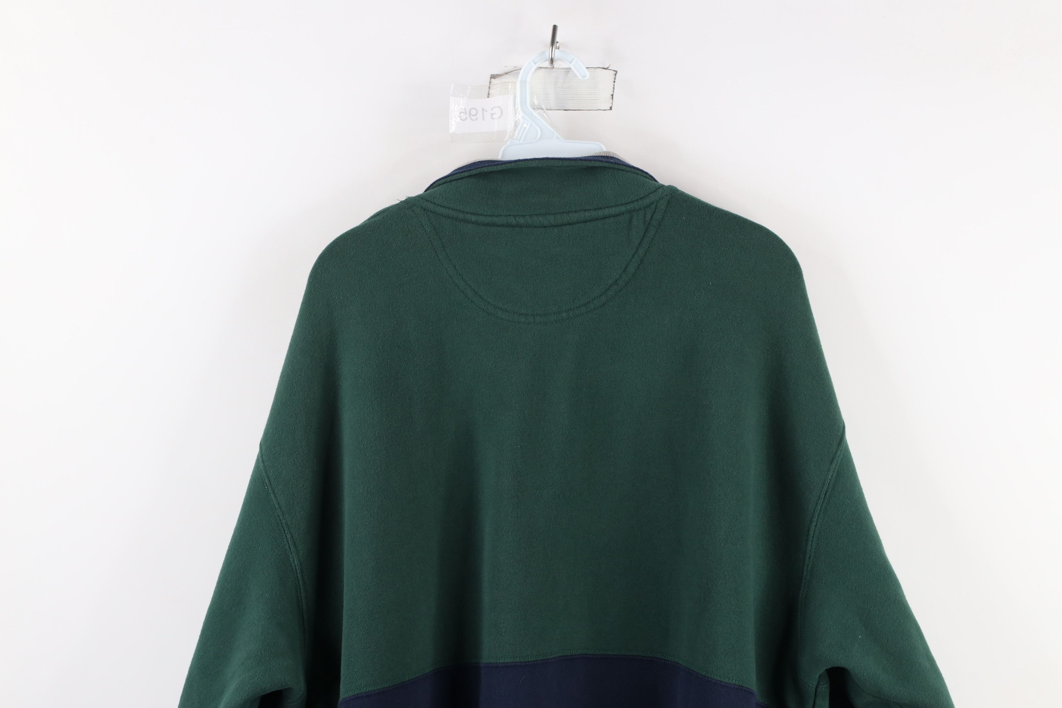 Vintage Vintage 90s Streetwear Block Heavyweight Half Zip Sweatshirt Size US XL / EU 56 / 4 - 7 Thumbnail