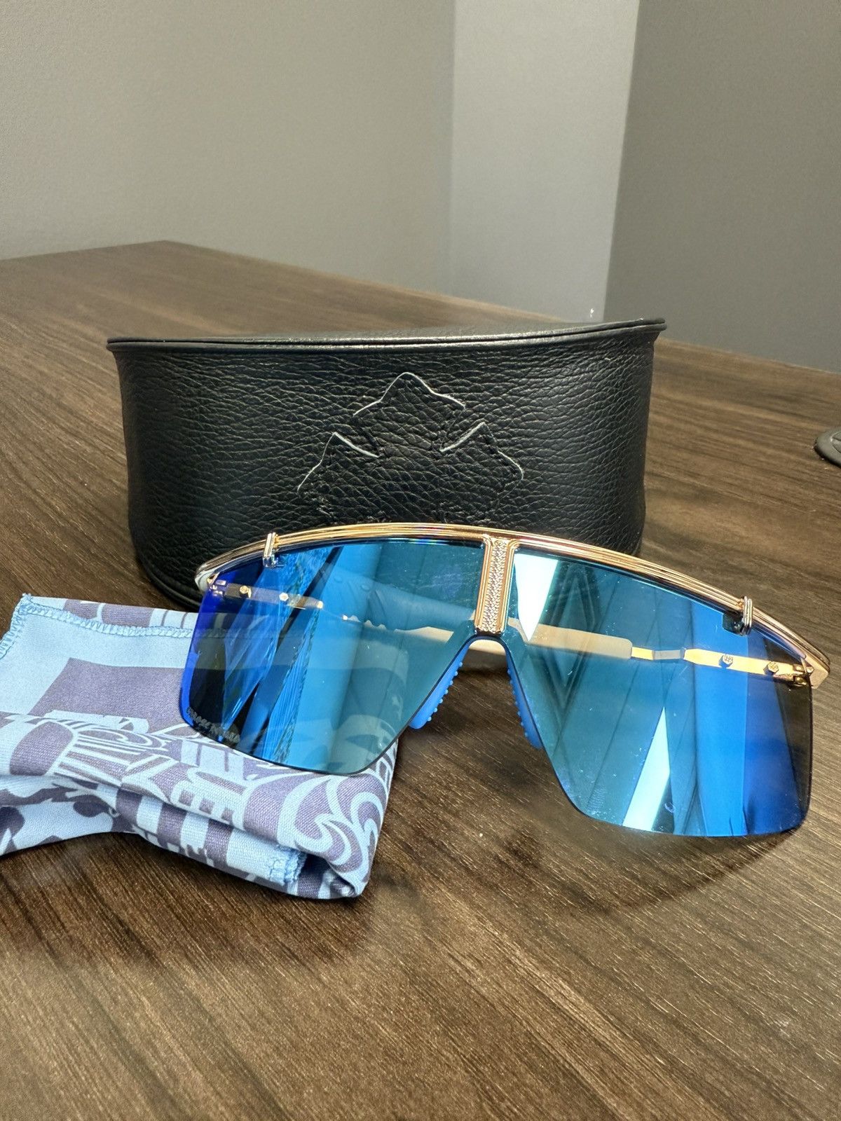 Chrome Hearts Chrome Hearts Clitanic Sunglasses Blue Size ONE SIZE - 8 Thumbnail