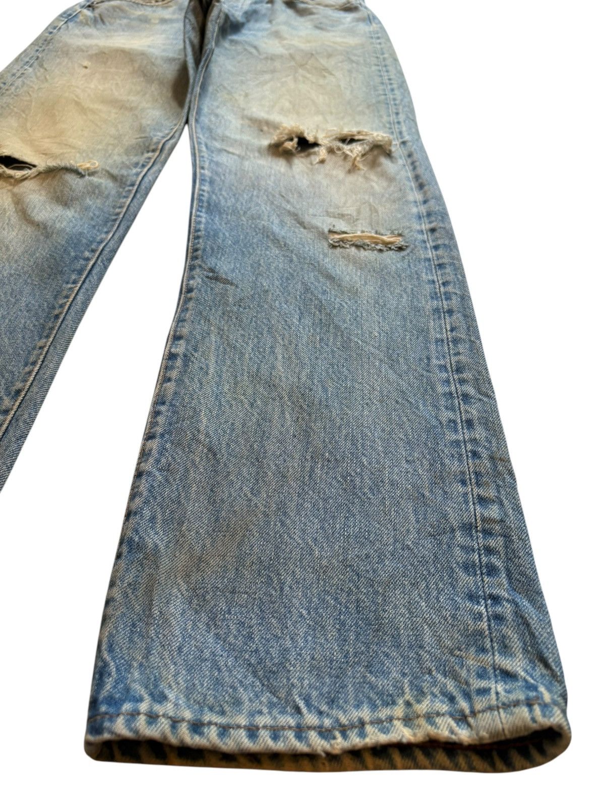 Levi's Vintage 70s Levis 501 Bartacks Mud Wash Jeans Button #2 Size US 31 - 7 Thumbnail