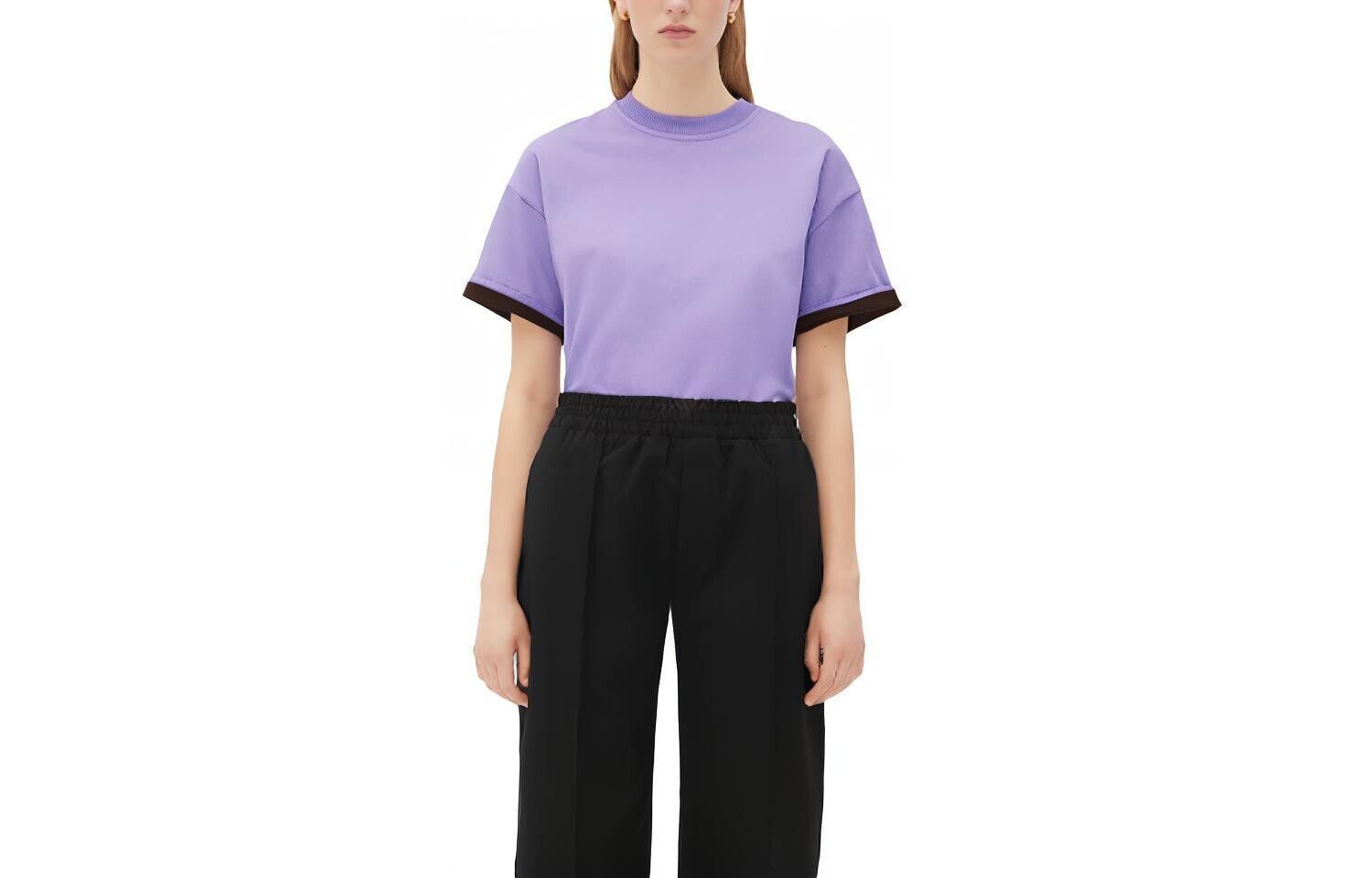 Bottega Veneta o1n1vont1224 T-Shirt in Purple Size L / US 10 / IT 46 - 2 Thumbnail