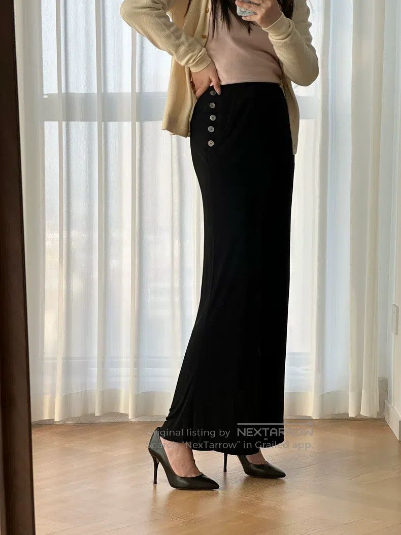 Hermes Hermes Casual Wide Leg Long Pants, Black Size 24" / US 00 / IT 34 - 2 Thumbnail
