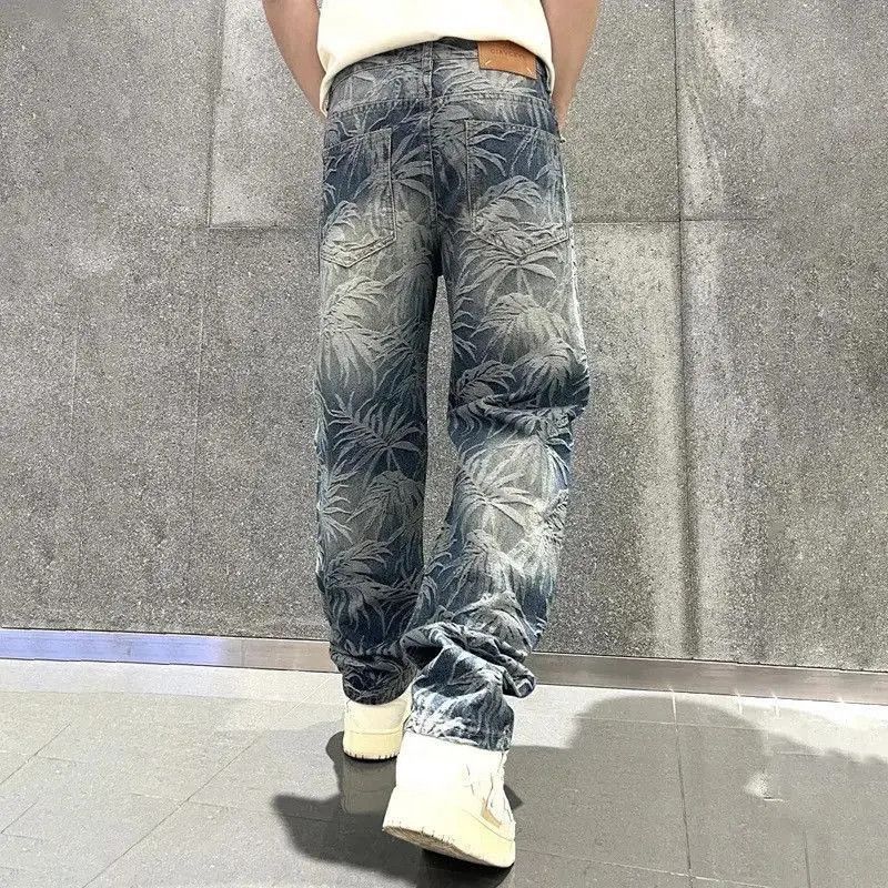 Japanese Brand Graphic Jeans Straight Leg Baggy Denim Outwear Loosen Fit Size US 32 / EU 48 - 6 Thumbnail
