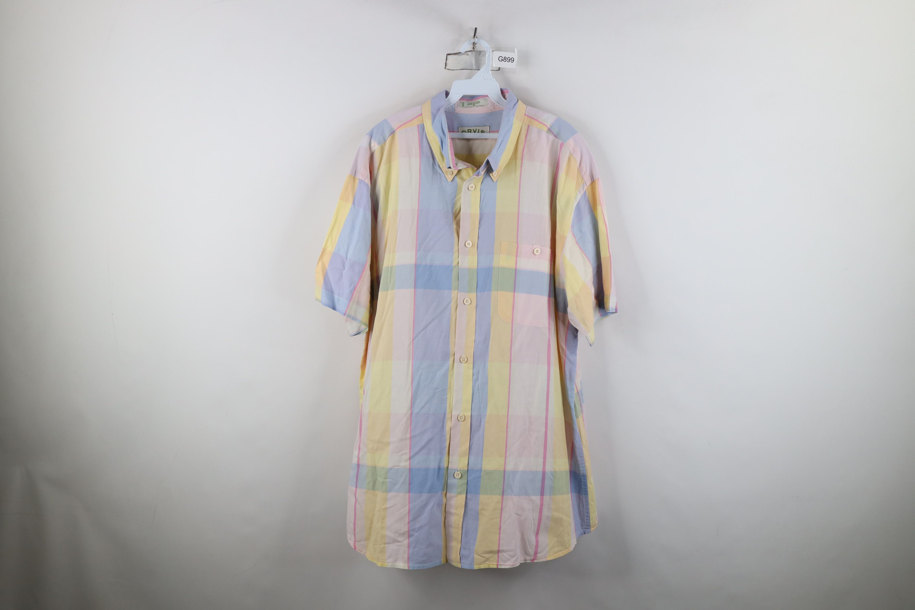 Orvis Vintage 90s Orvis Checkered Madras Plaid Button Down Shirt Size US XL / EU 56 / 4 - 1 Thumbnail